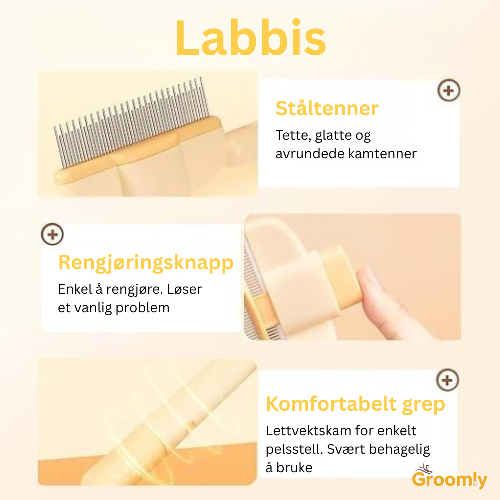 LabbisBørsten - Fjerner løs pels på sekunder